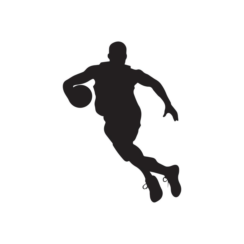 basketboll spelare sporter ikon man spel design. vektor