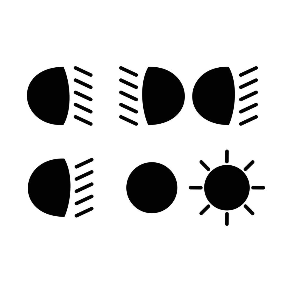 Licht Symbol auf motorisiert Fahrzeuge. Funktionen wie ein Benachrichtigung zum das Modus gebraucht. Licht Birne Symbol Design Element vektor