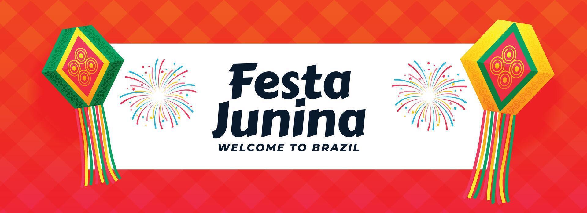 latin amerikansk festa junina händelse baner design vektor