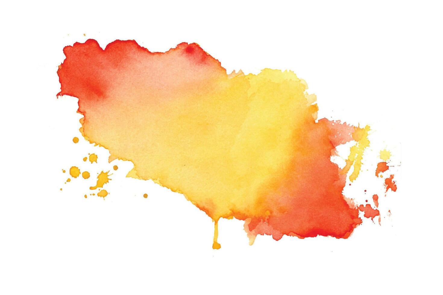 Hand gemalt rot und Gelb Farbe Spritzer künstlerisch Hintergrund vektor