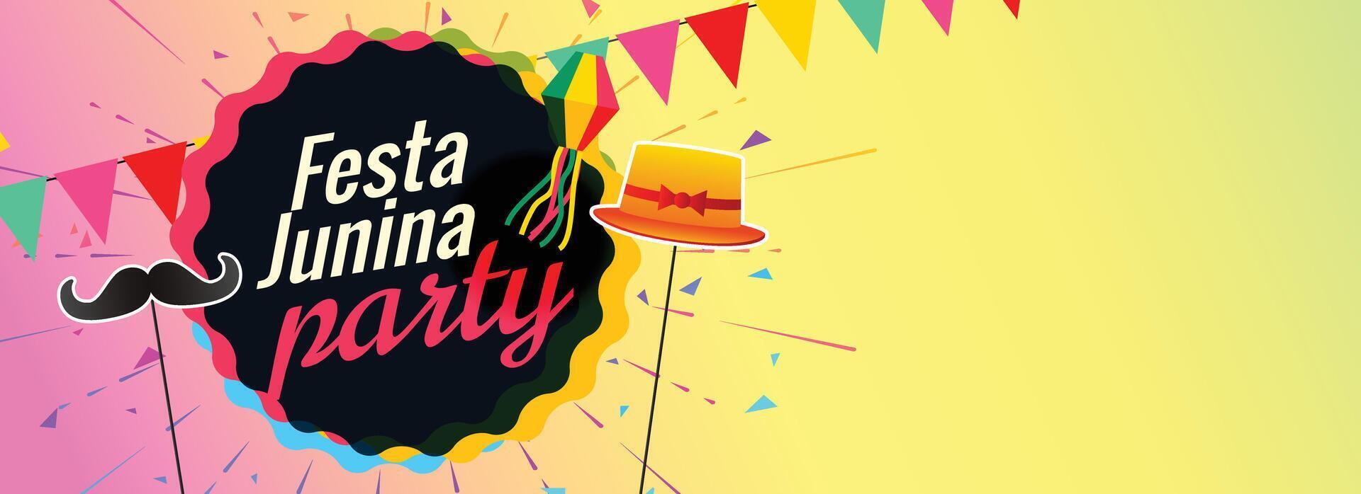 festa junina fest firande baner design vektor