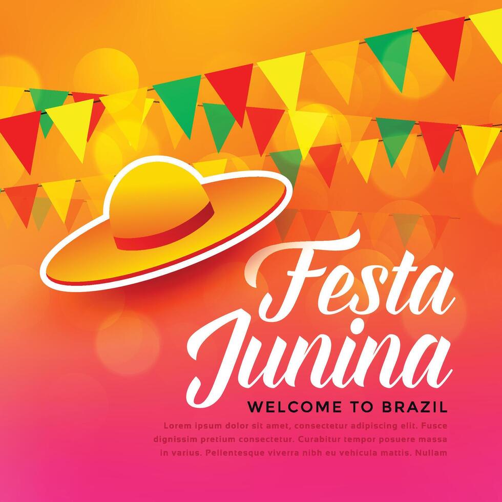 festa junina traditionell festival bakgrund vektor