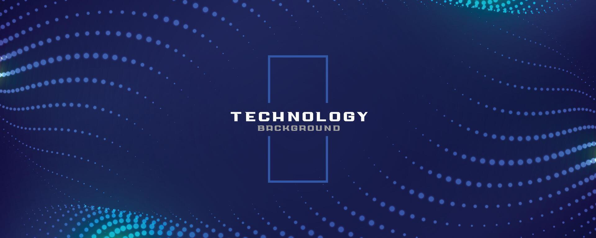 Technologie Digital Blau glühend Partikel Banner Design vektor