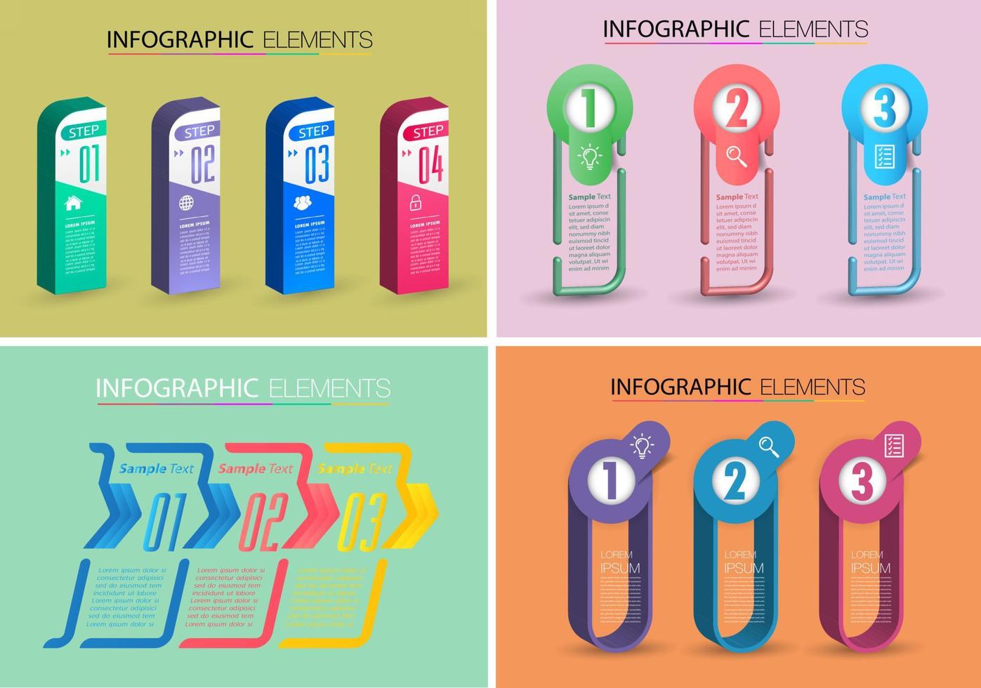 moderne Textfeld-Vorlage, Infografik-Banner vektor