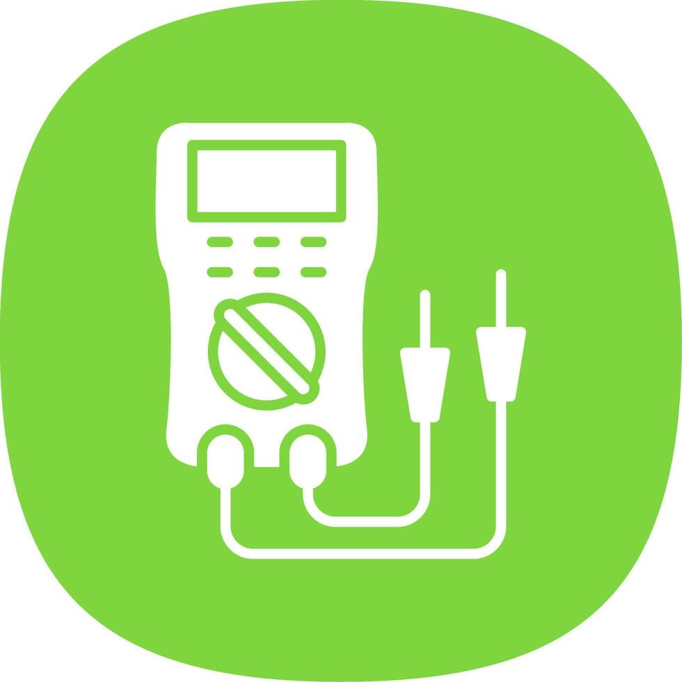 Multimeter Glyphe Kurve Symbol Design vektor