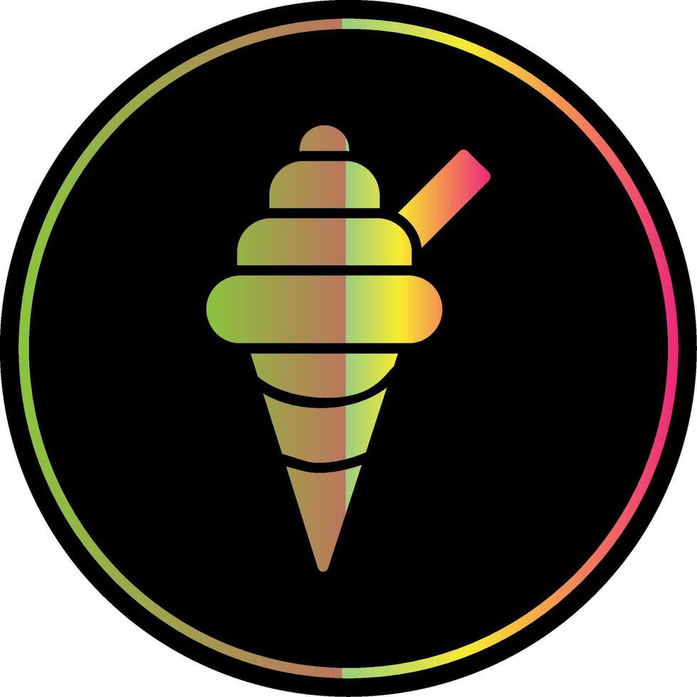 Eis Sahne Glyphe fällig Farbe Symbol Design vektor