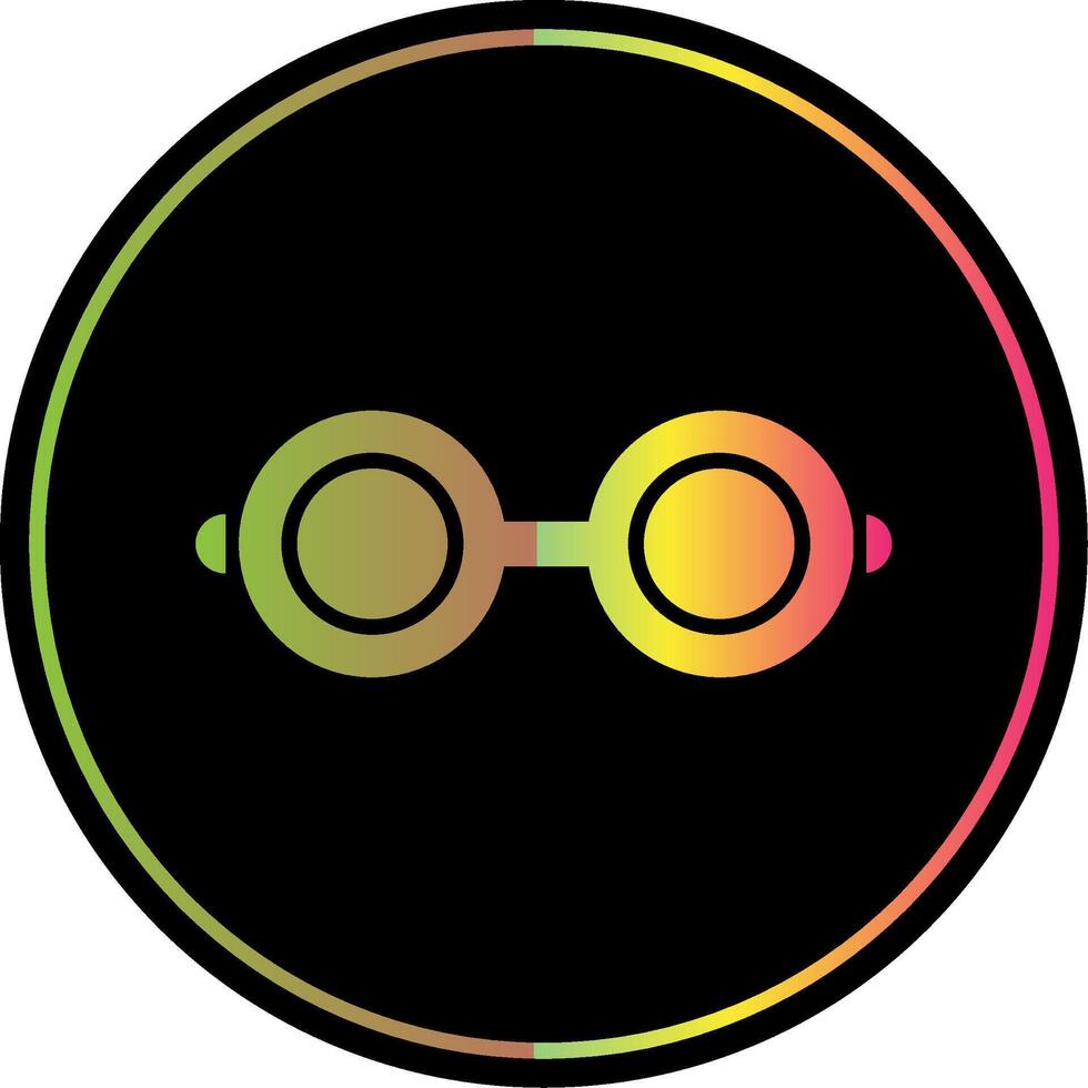 Brille Glyphe fällig Farbe Symbol Design vektor