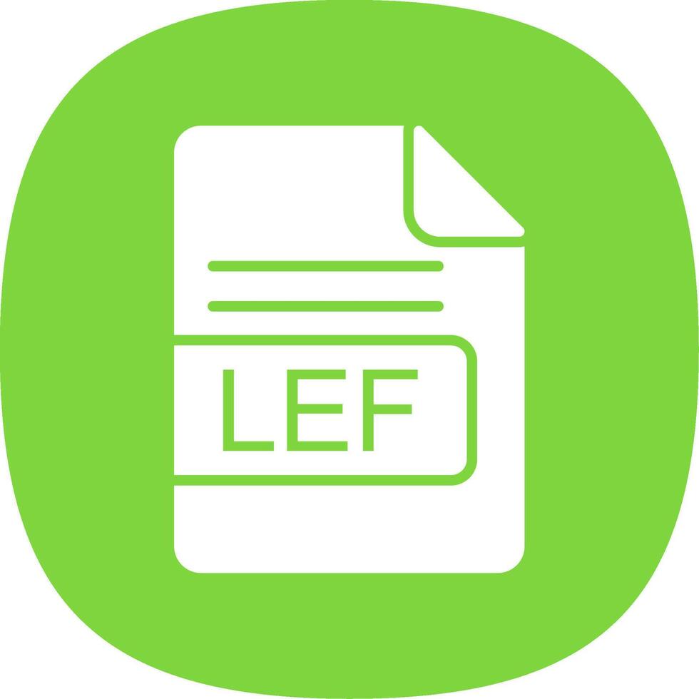 lef Datei Format Glyphe Kurve Symbol Design vektor