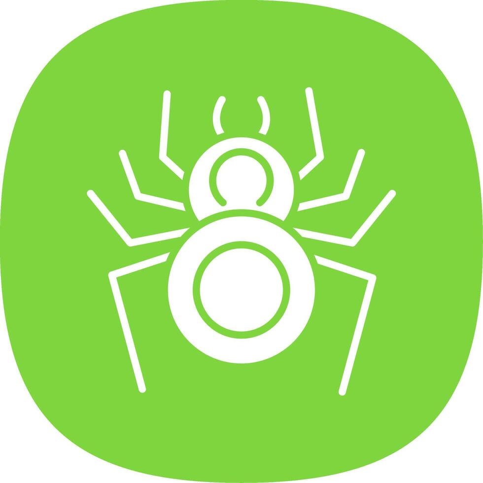 Spinne Glyphe Kurve Symbol Design vektor