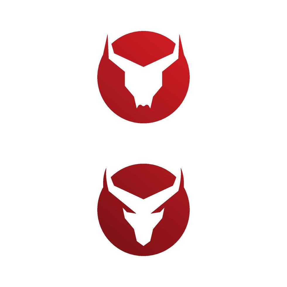 bull horn logotyp symboler vektor mall