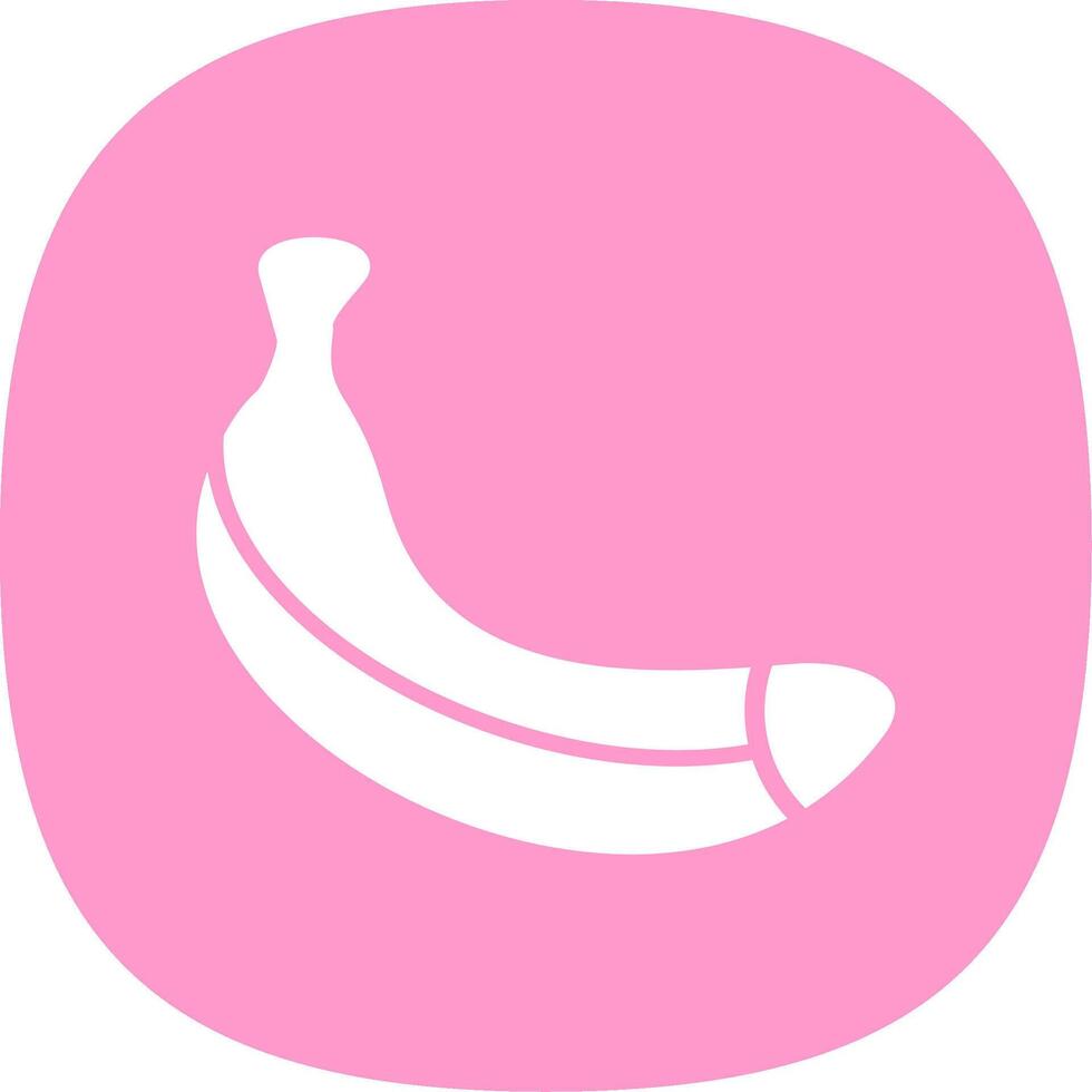 Banane Glyphe Kurve Symbol Design vektor