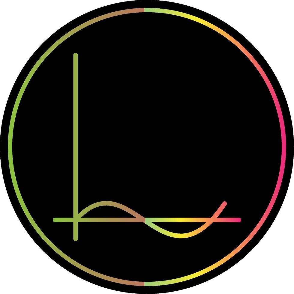 Vinka Diagram linje lutning på grund av Färg ikon design vektor