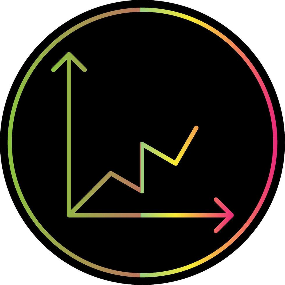 Linie Kreis multi Kreis Graph Linie Gradient fällig Farbe Symbol Design vektor