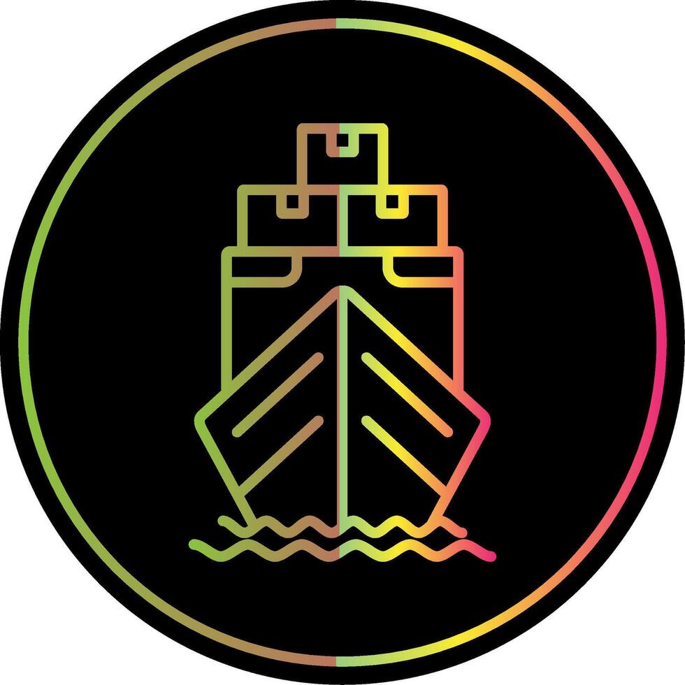 Yacht Linie Gradient fällig Farbe Symbol Design vektor