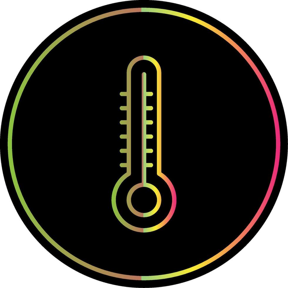 Thermometer Linie Gradient fällig Farbe Symbol Design vektor