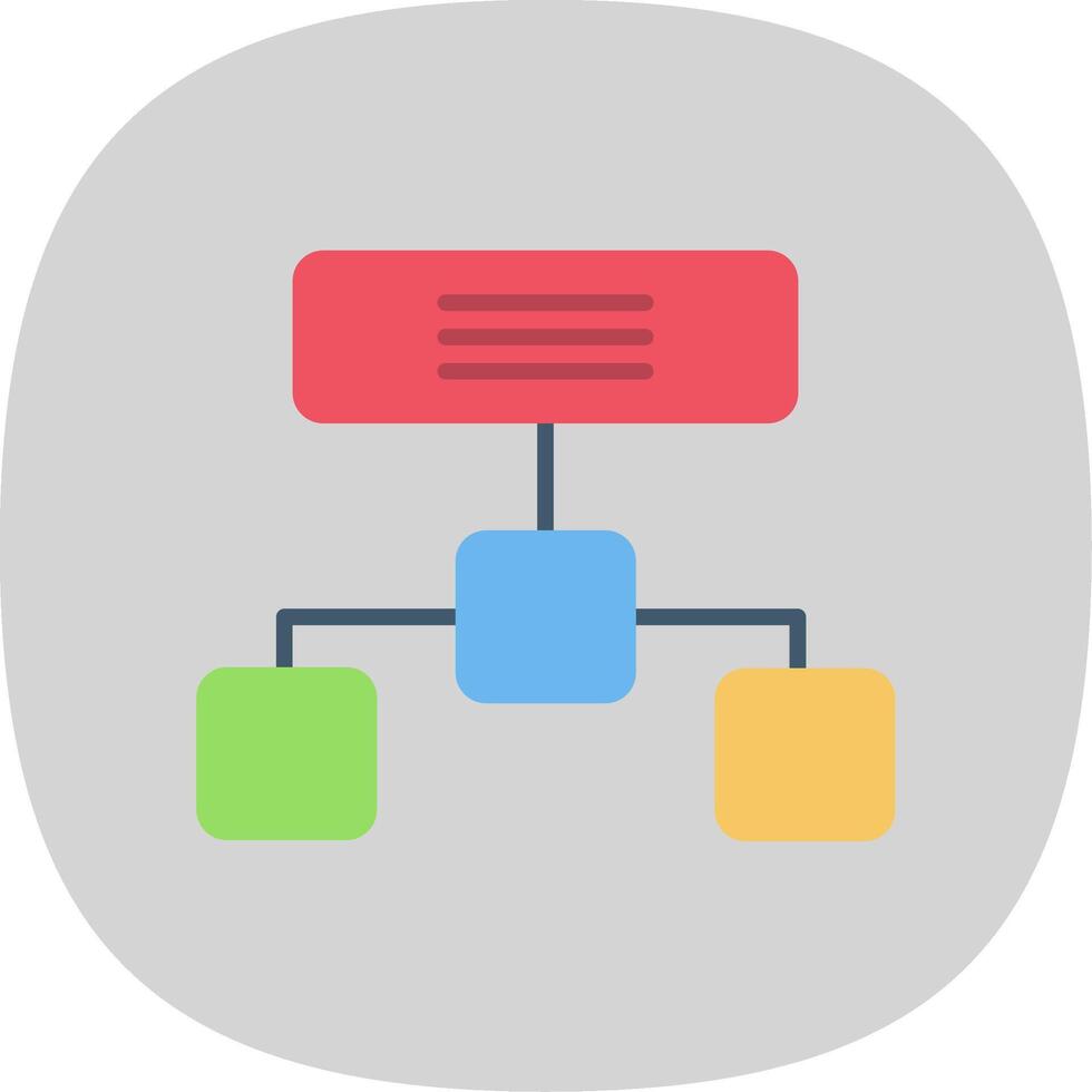 hierarchisch Struktur eben Kurve Symbol Design vektor