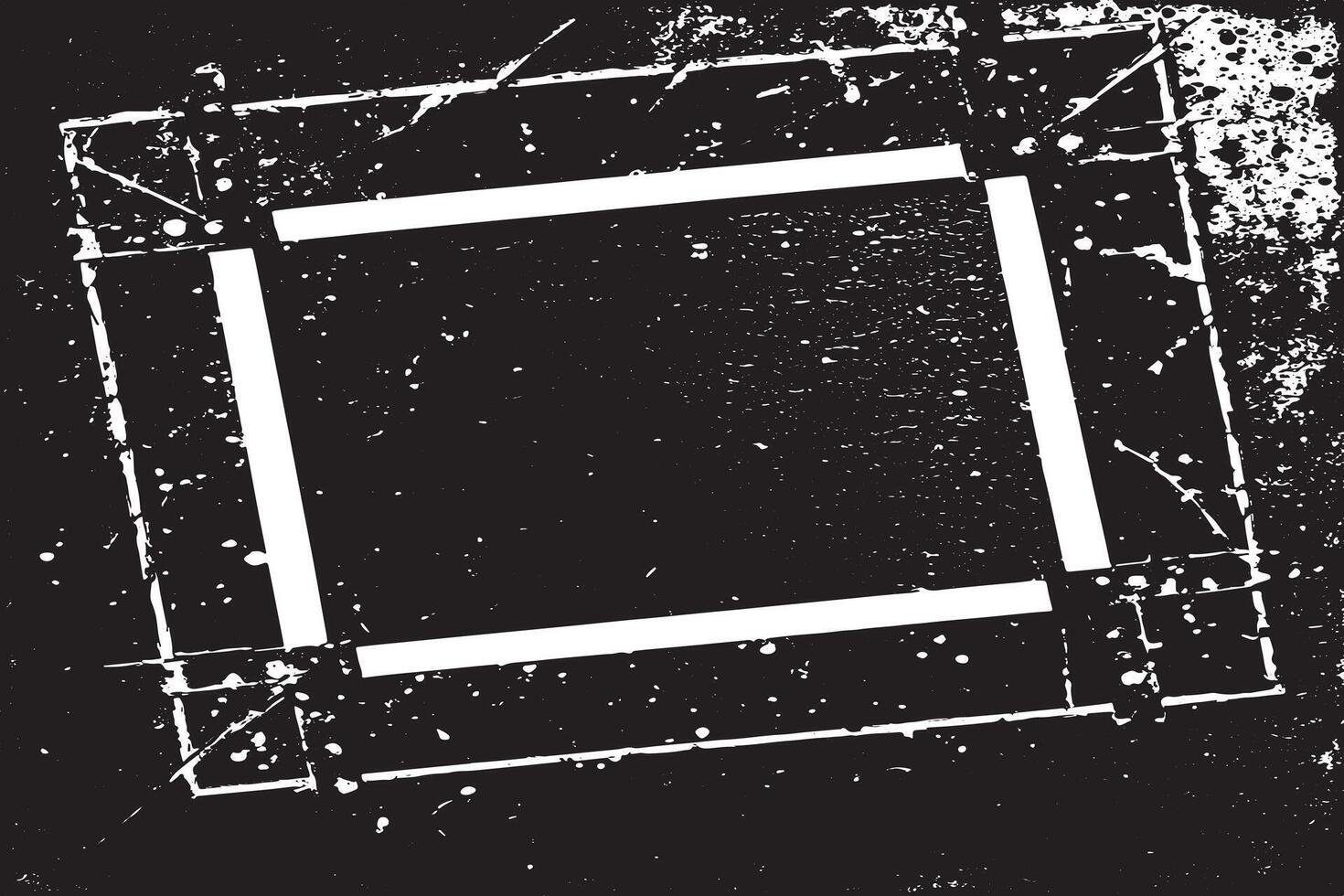 schwarz und Weiß Grunge entstresst Overlay Bild von Foto Rahmen oder einfach Rahmen zum Hintergrund oder Textur. vektor