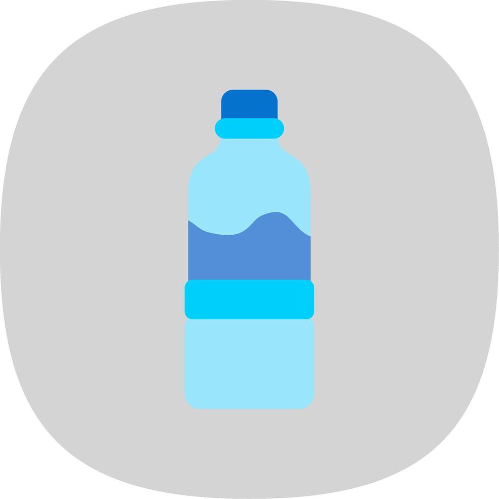 Wasser Flasche eben Kurve Symbol Design vektor