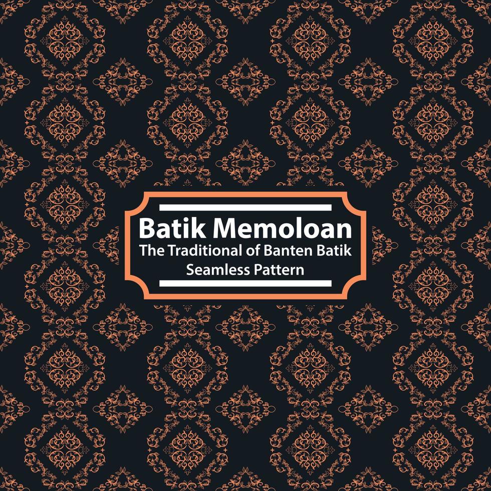 Batik Memoloan Banten - das traditionelle horizontale Muster von Banten Batik vektor