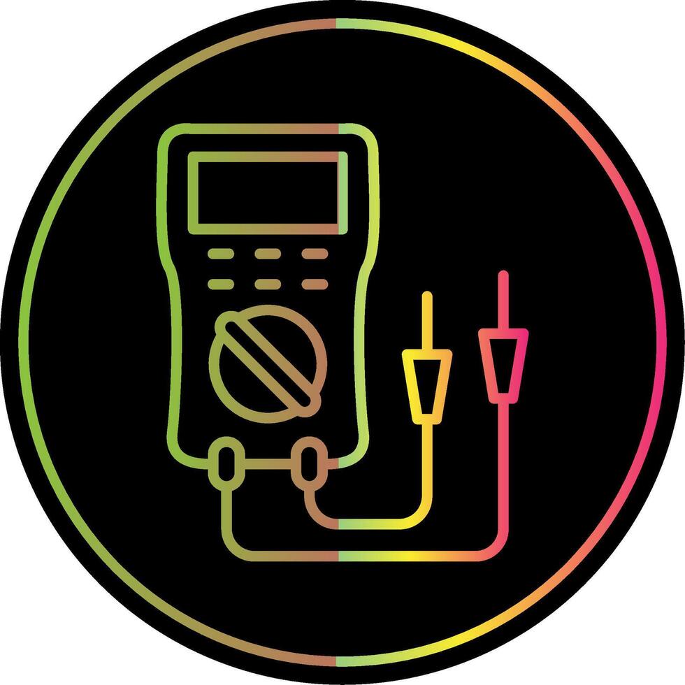 Multimeter Linie Gradient fällig Farbe Symbol Design vektor