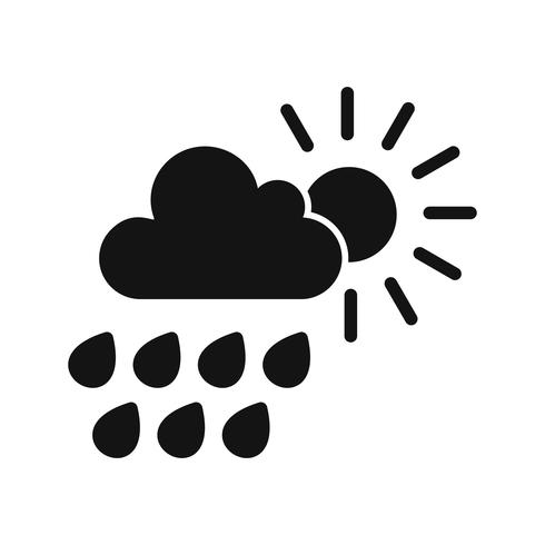 sommar regn vektor ikon