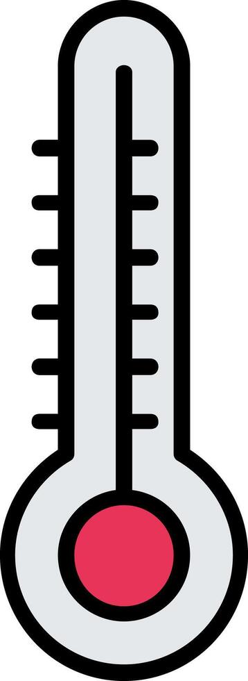termometer linje fylld ikon vektor