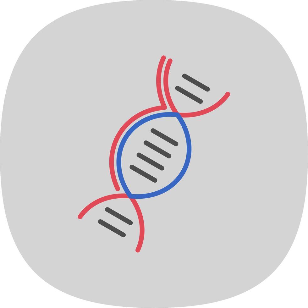 DNA eben Kurve Symbol Design vektor