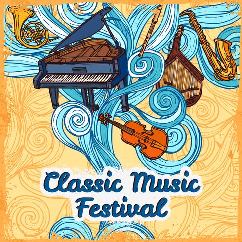 Musikfestival-Poster vektor