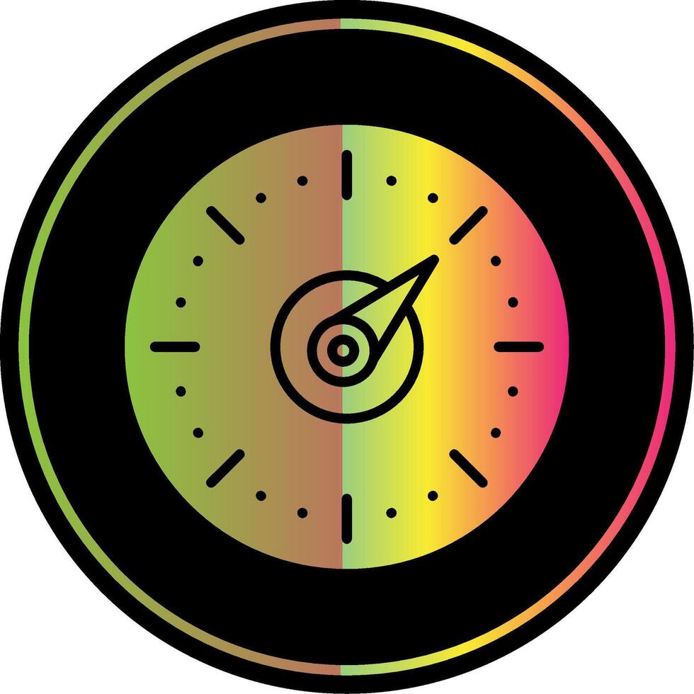 Timer Glyphe fällig Farbe Symbol Design vektor