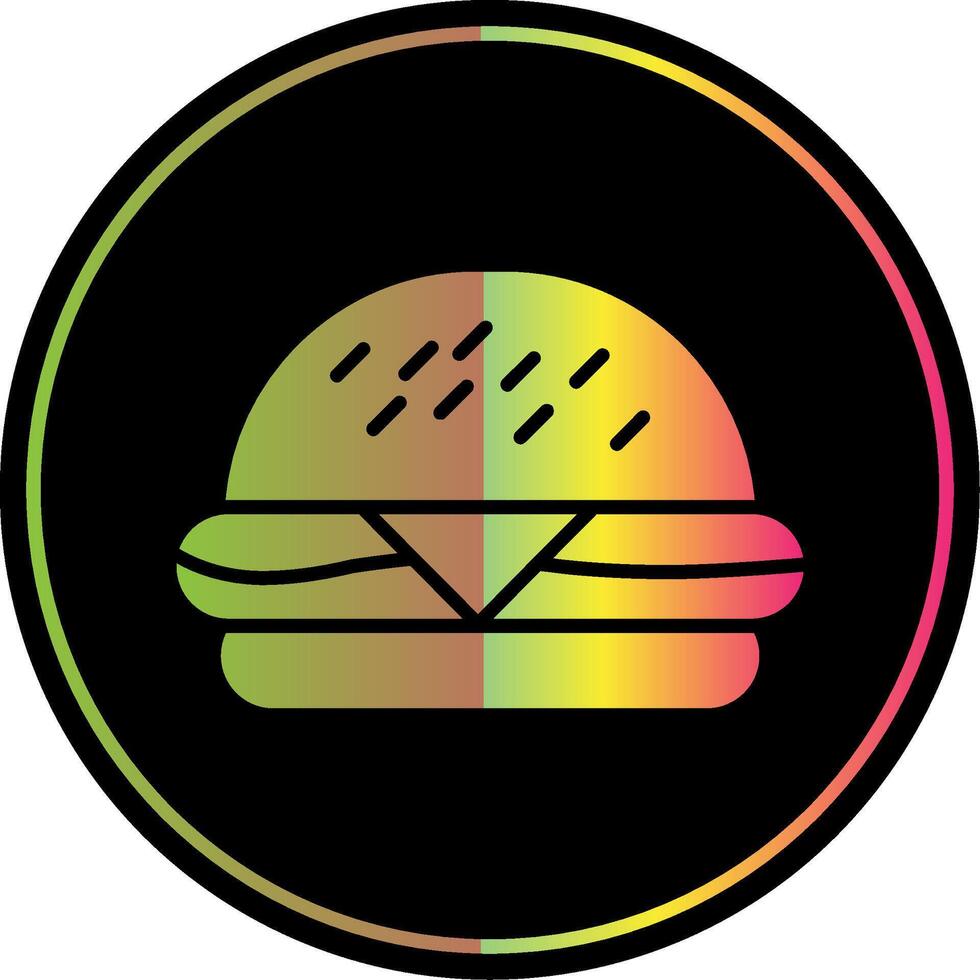 burger glyf på grund av Färg ikon design vektor