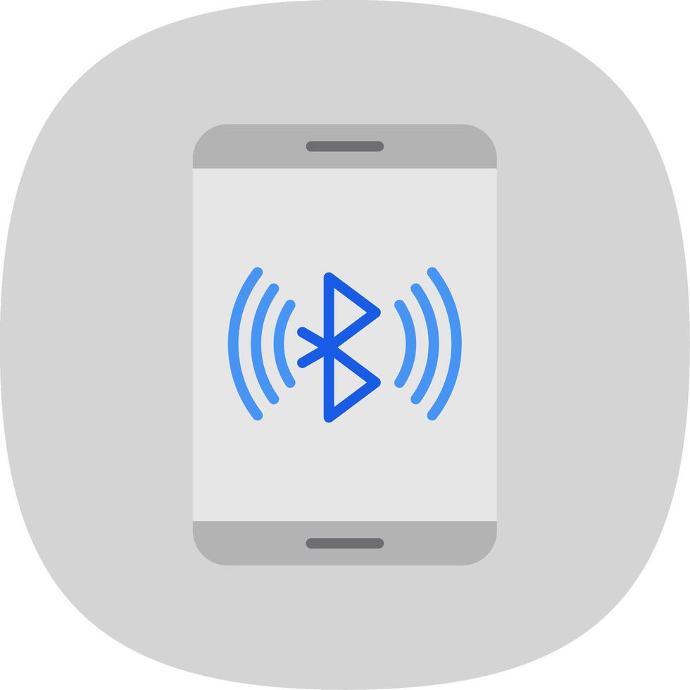Bluetooth eben Kurve Symbol Design vektor