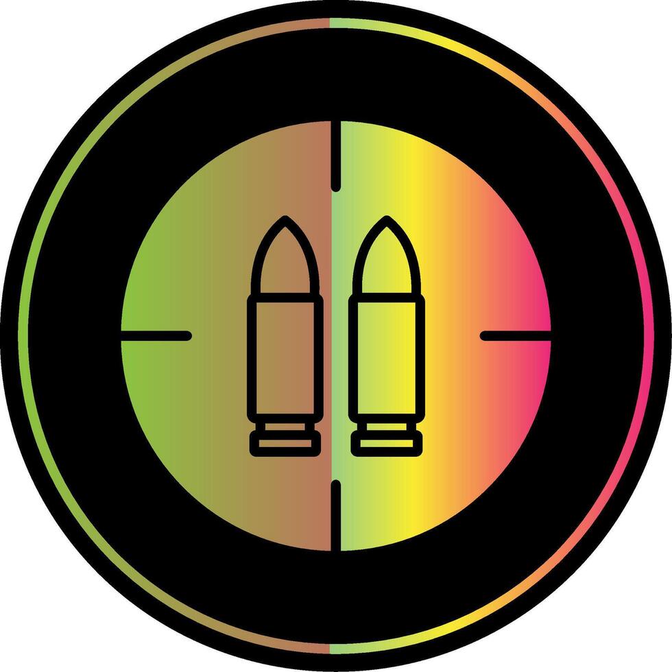 ammunition glyf på grund av Färg ikon design vektor