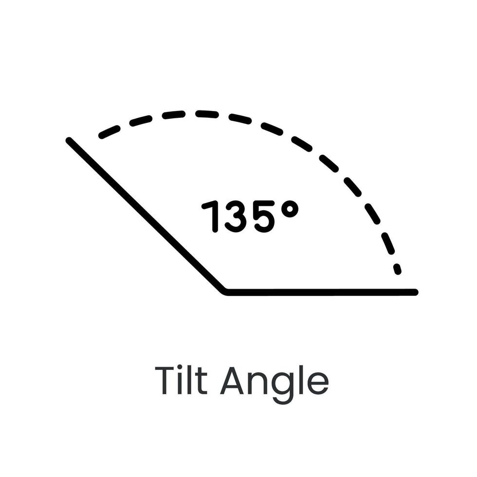 lutning vinkel linje ikon med redigerbar stroke vektor