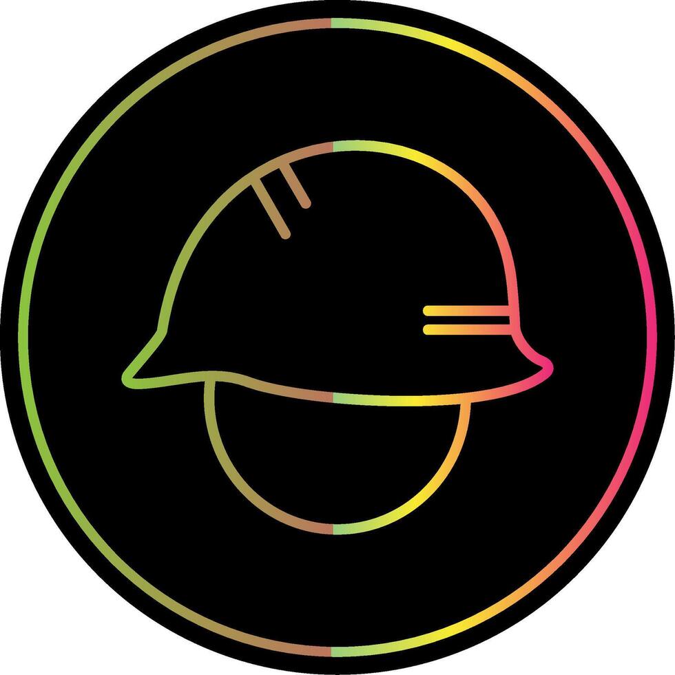 Helm Linie Gradient fällig Farbe Symbol Design vektor