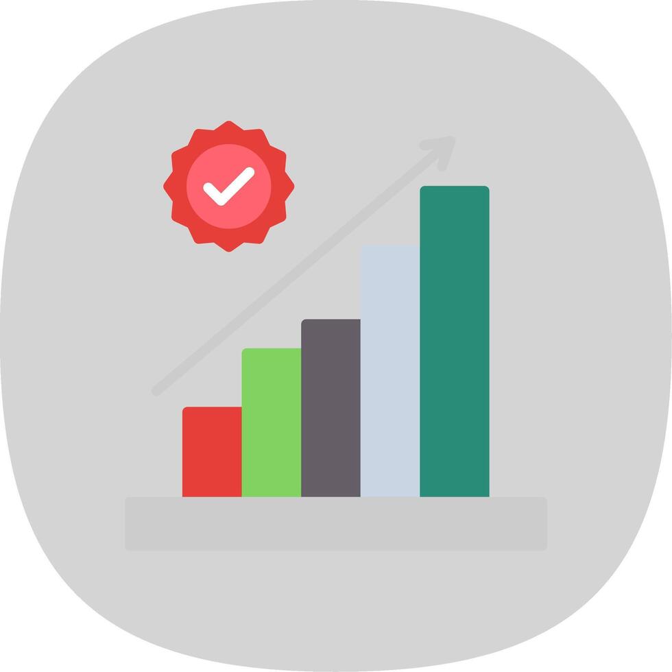 bar Diagram platt kurva ikon design vektor