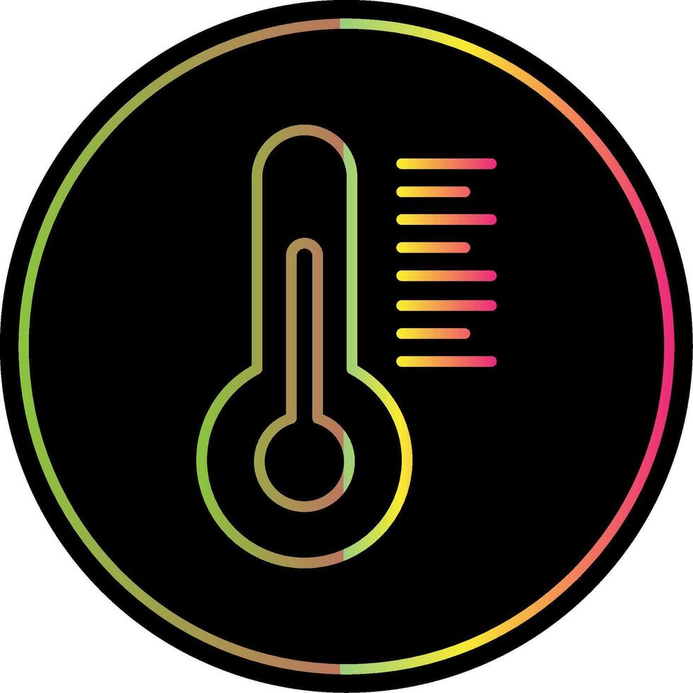 Thermometer Linie Gradient fällig Farbe Symbol Design vektor