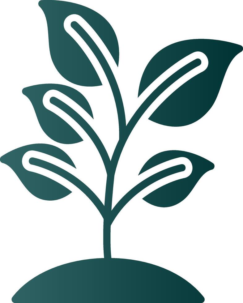 Symbol für den Gradienten der Pflanzenglyphe vektor
