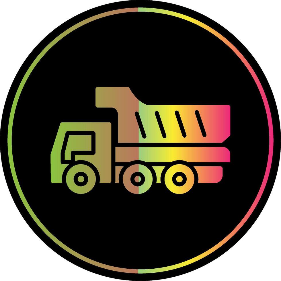 LKW Glyphe fällig Farbe Symbol Design vektor