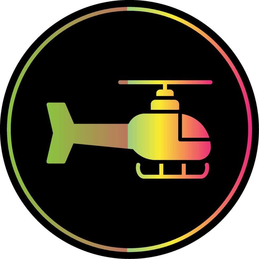 Hubschrauber Glyphe fällig Farbe Symbol Design vektor