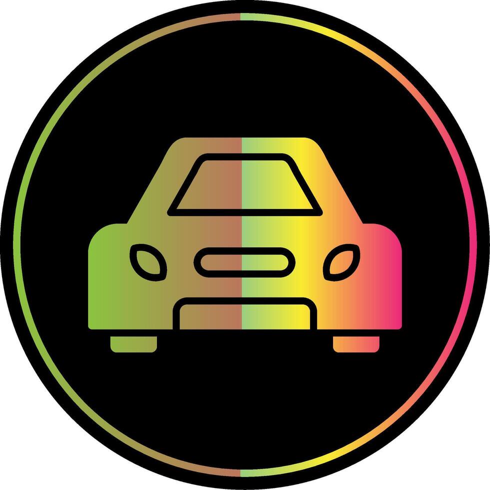 Auto Glyphe fällig Farbe Symbol Design vektor