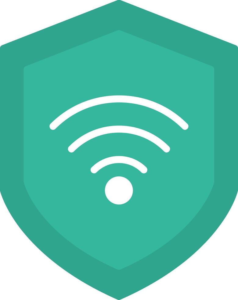 wiFi säkerhet platt kurva ikon design vektor