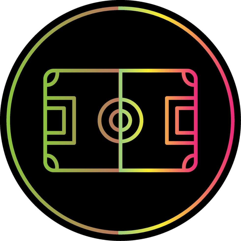 Fußball Feld Linie Gradient fällig Farbe Symbol Design vektor
