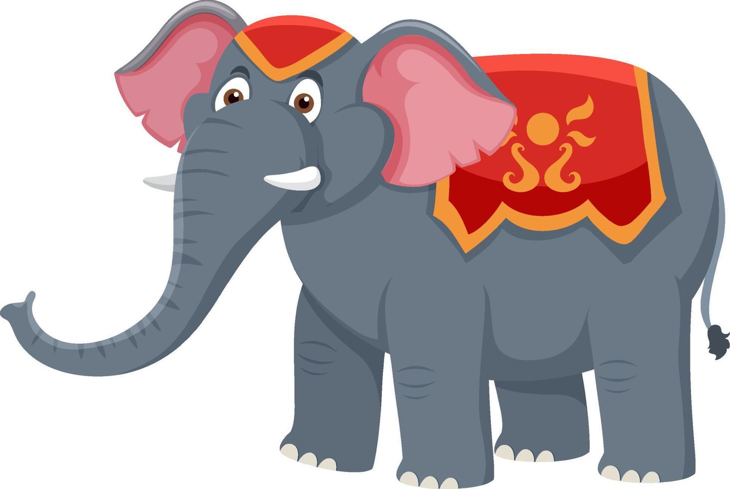 Zirkus-Elefant-Cartoon-Figur vektor