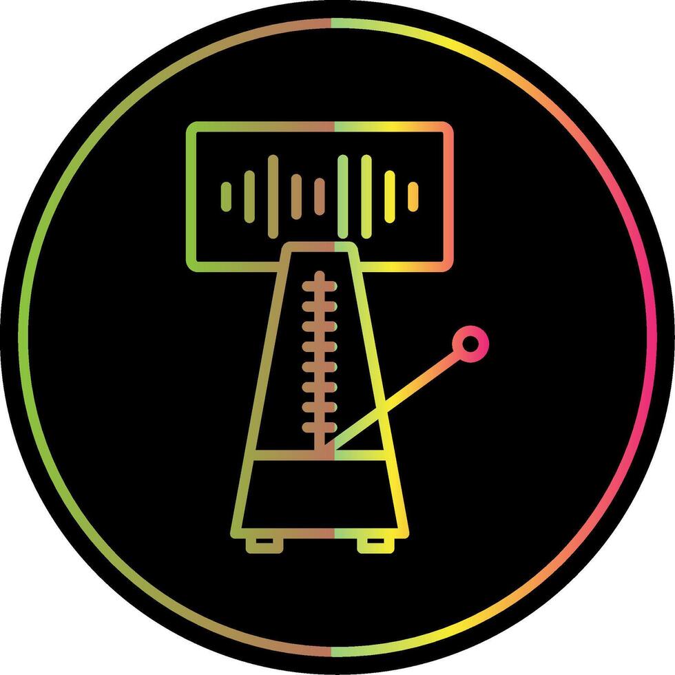 metronom linje lutning på grund av Färg ikon design vektor