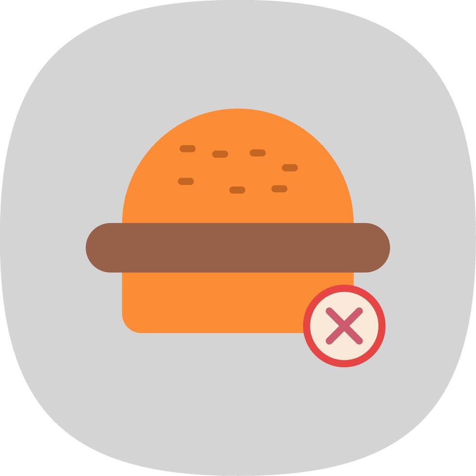 Nein Burger eben Kurve Symbol Design vektor