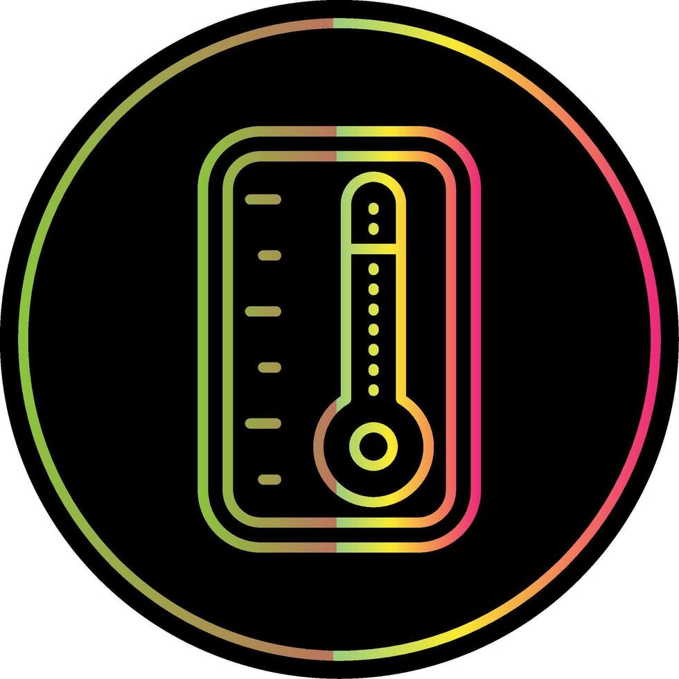 Thermometer Linie Gradient fällig Farbe Symbol Design vektor