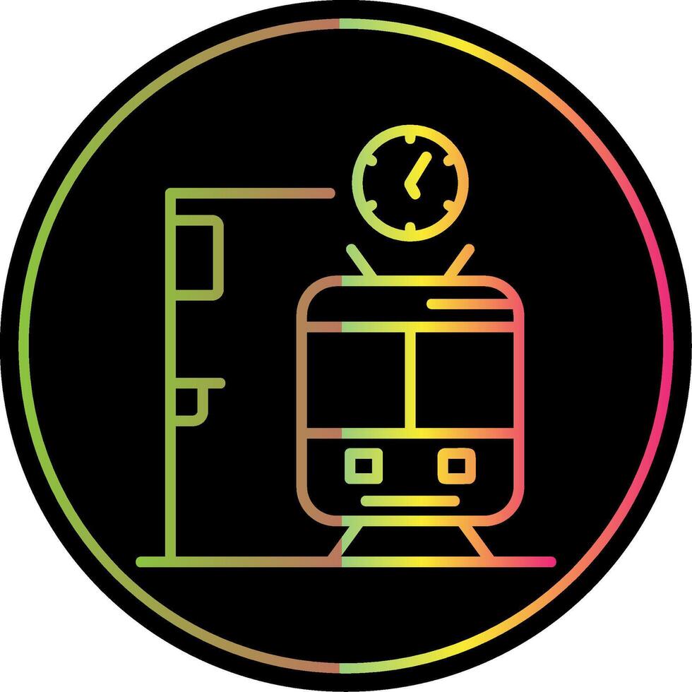 metro station linje lutning på grund av Färg ikon design vektor