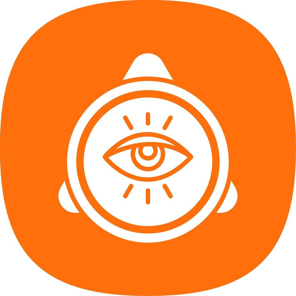 Auge von Vorsehung Glyphe Kurve Symbol Design vektor