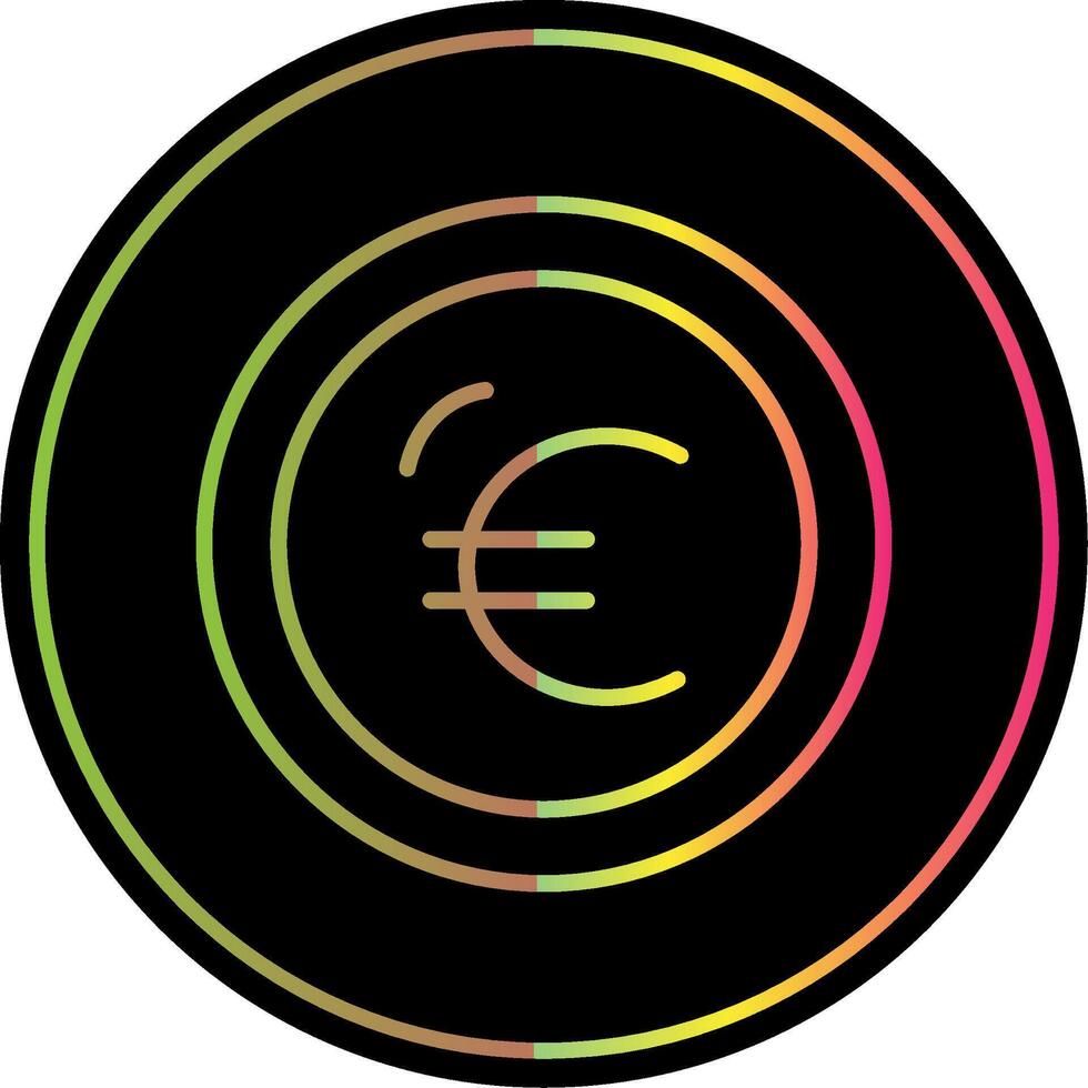 Euro Linie Gradient fällig Farbe Symbol Design vektor