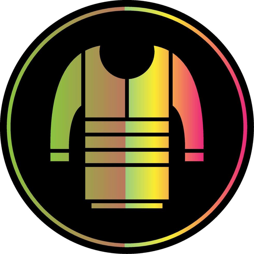 Sweatshirt Glyphe fällig Farbe Symbol Design vektor